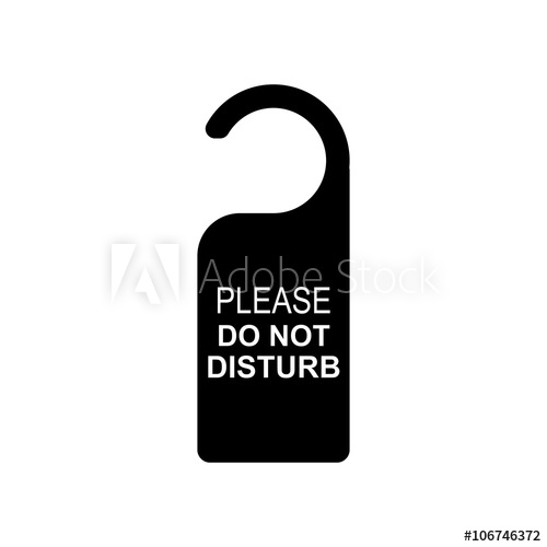 500x500 Do Not Disturb Icon Hotel Door Hanger Sign Vector Illustration