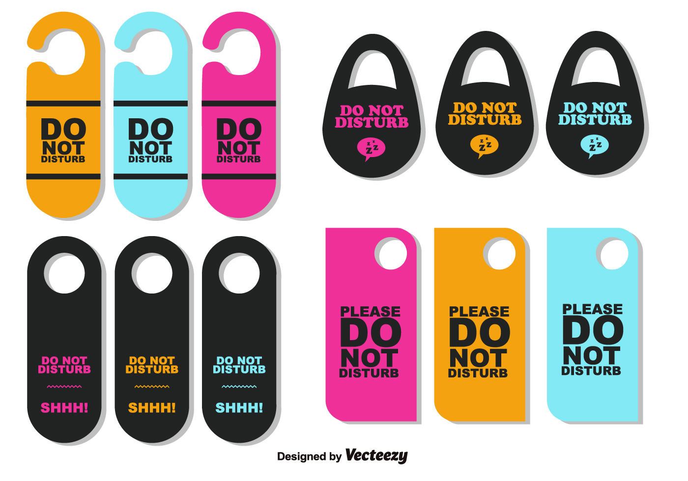1400x980 Free Vector Do Not Disturb Signs Vector Set
