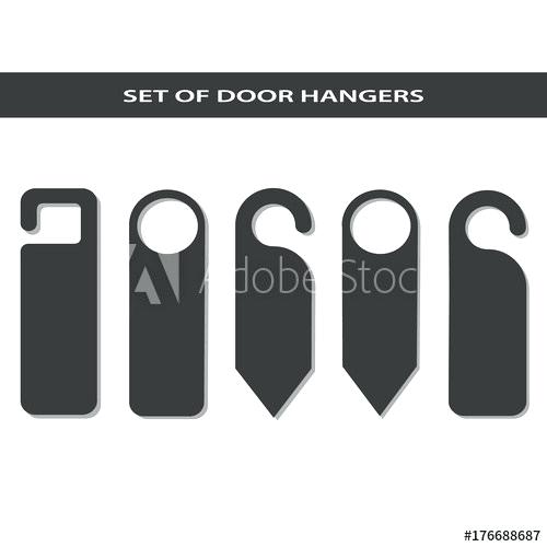 500x500 Hanger Tags Vector Set Of For Room In Hotel Collection Templates