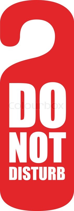284x800 Please Do Not Disturb Clipart