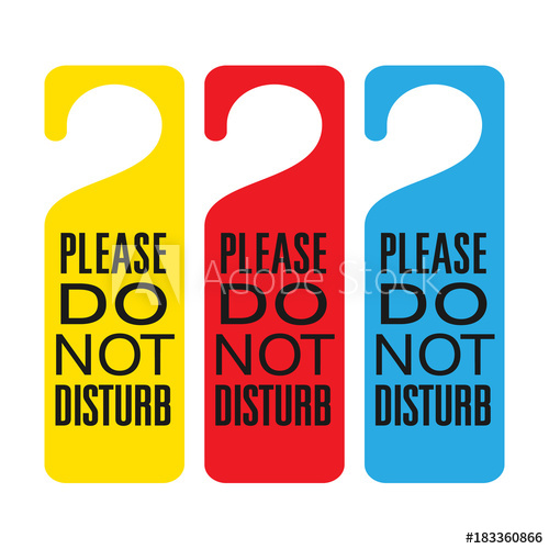 500x500 Door Hanger Sign Do Not Disturb Vector Stock