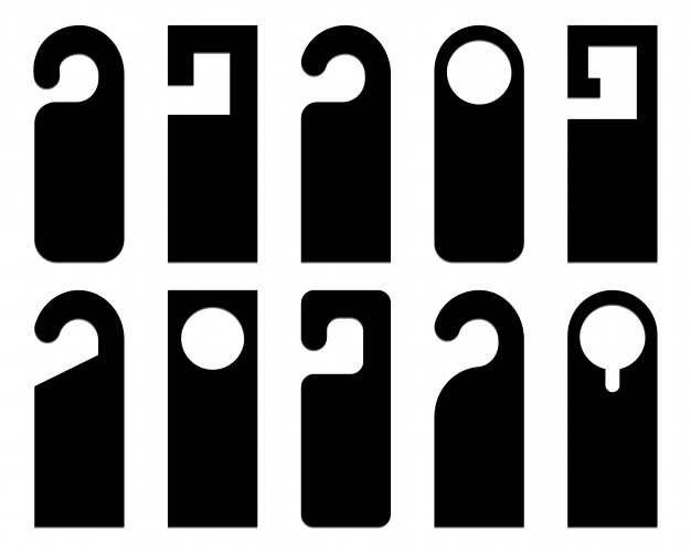 626x500 Plastic Door Handle Lock Hangers Do Not Disturb Vector Premium