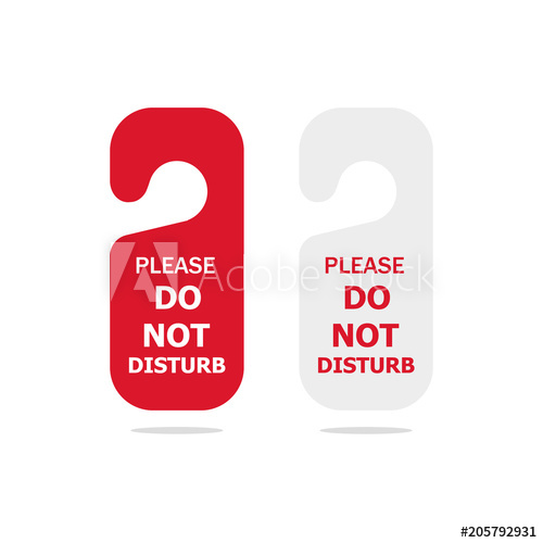 500x500 Please Do Not Disturb Vector Icon, Flat Design