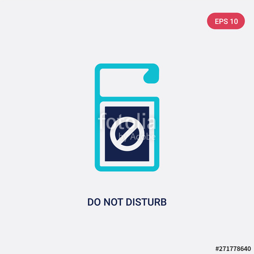 500x500 Two Color Do Not Disturb Vector Icon From Hotel Concept Isolated
