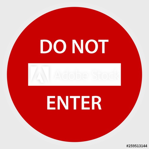 Do Not Enter Sign Isolated On White Background Vector 500x500 Do Not Enter Sign Isolated On White Background Vector