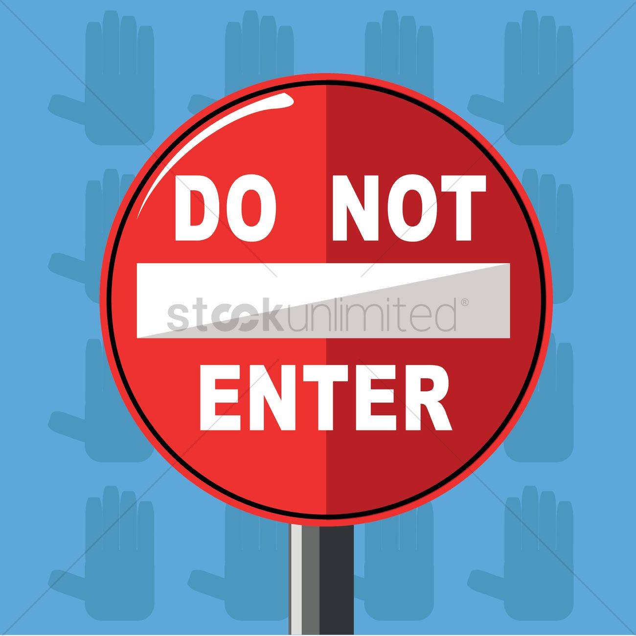 Do Not Enter Sign Board Vector Image 1300x1300 Do Not Enter Sign Board Vector Image