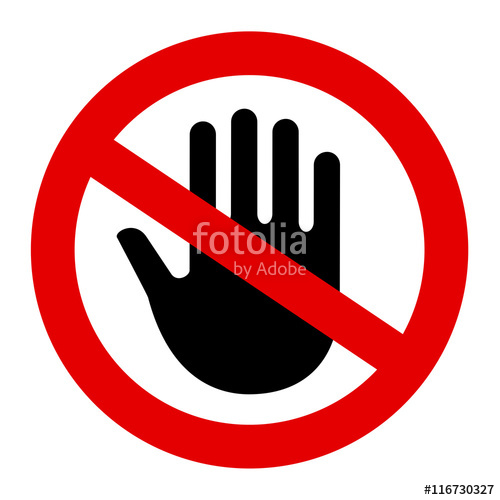Stop Hand Symbol, Do Not Enter Sign, Exclusion, No Trespassing 500x500 Stop Hand Symbol, Do Not Enter Sign, Exclusion, No Trespassing