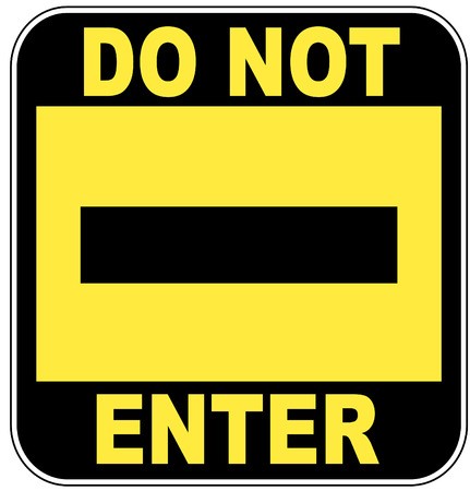 Black And Yellow Do Not Enter Sign 431x450 Black And Yellow Do Not Enter Sign