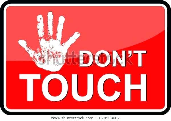 600x424 Do Not Touch Sticker Please Dont Stock Vector Royalty Free
