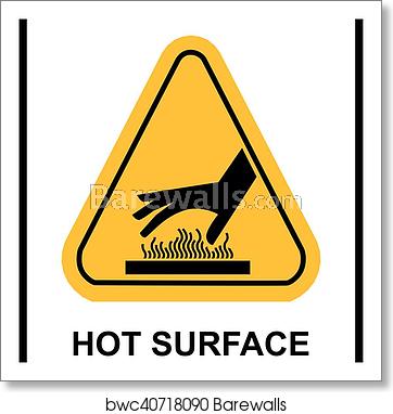 362x382 Do Not Touch Hot Surface Danger Signs Illustration Vector, Art