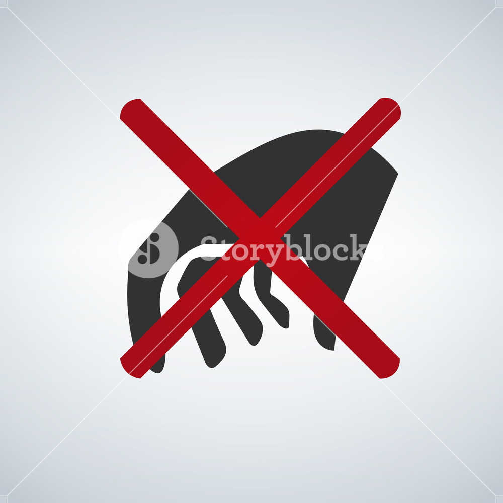 1000x1000 Do Not Touch Prohibition Sign Vector Illustration Isolated