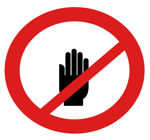 500x465 Do Not Touch Sign