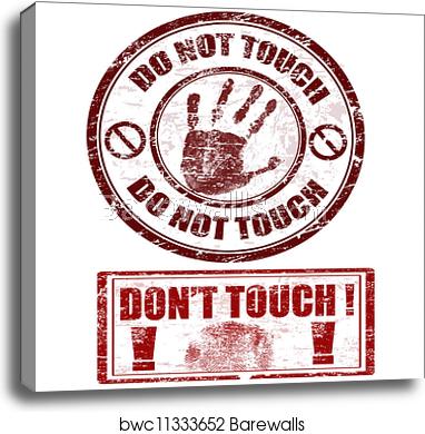 382x390 Do Not Touch Stamps, Canvas Print Barewalls Posters Prints