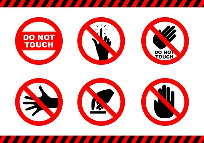 700x490 Flat Don't Touch Sticker