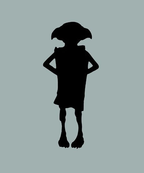 500x600 Dobby Silhouette Dobby The House Elf Silhouette Tattoo Cucito