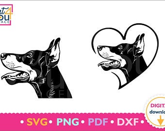 340x270 Doberman Head Etsy