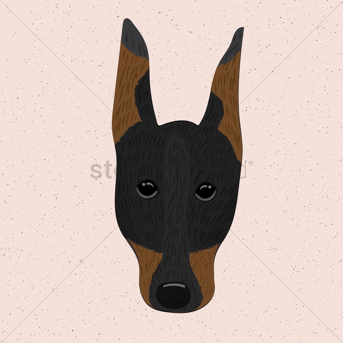 1300x1300 Free Doberman Puppy Vector Image
