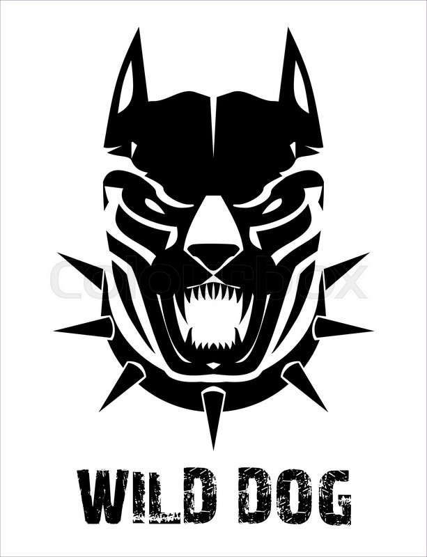 613x800 Pitbull Doberman Boxer Wild Dog Stock Vector Colourbox