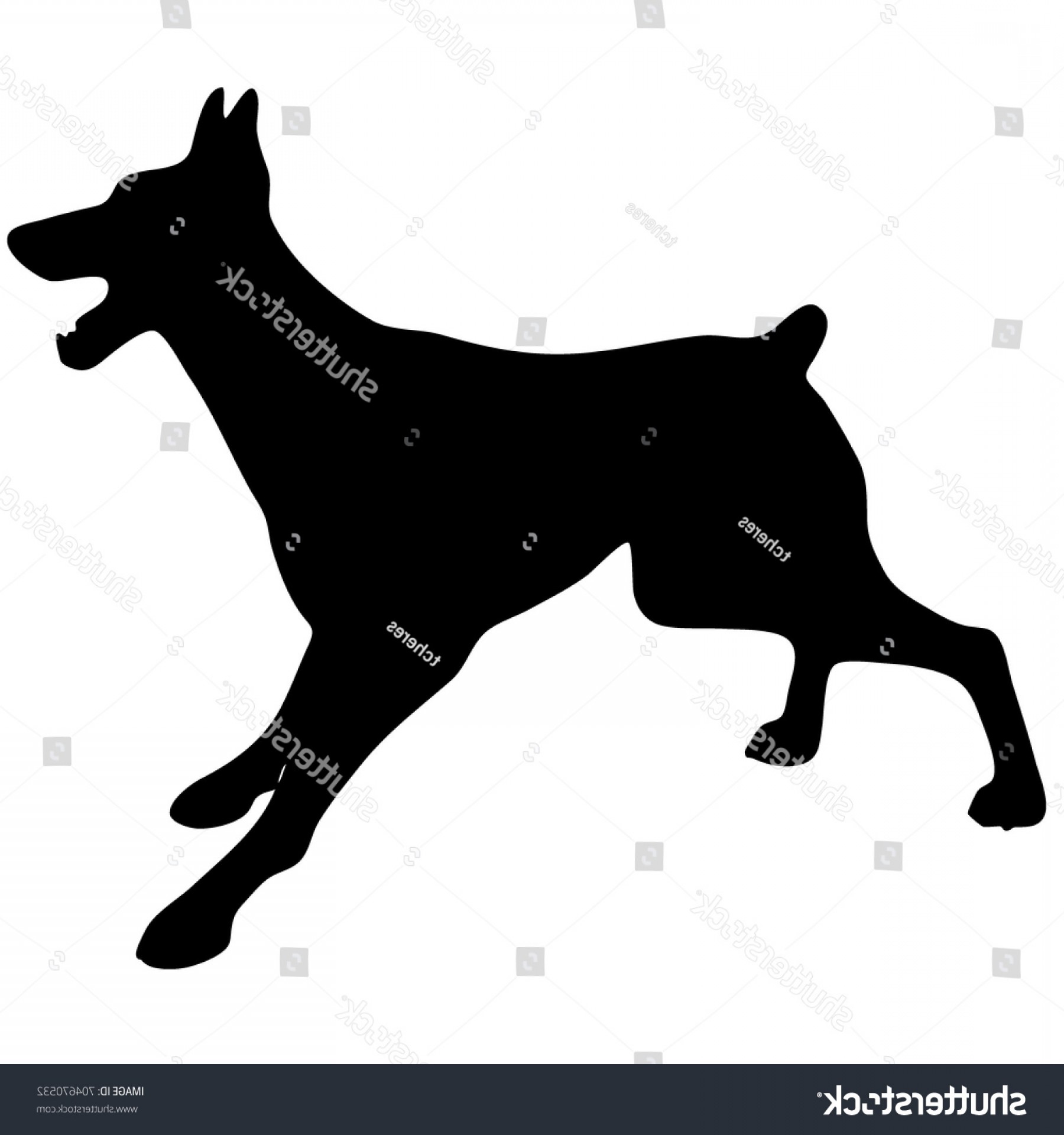 1800x1920 Silhouette Dogvector Illustration Doberman Pinscher Soidergi