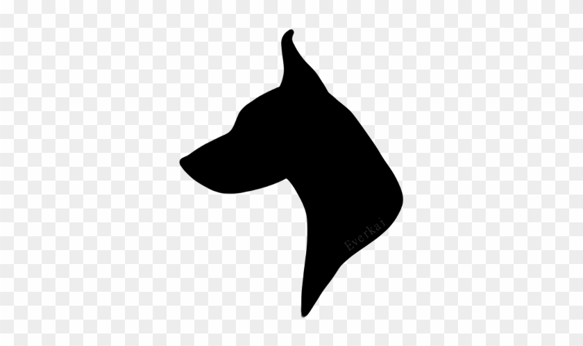 840x498 Doberman Head Silhouette Commission Clipart