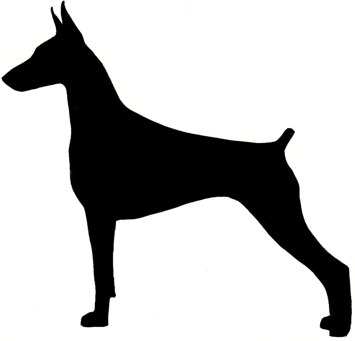 1240x1194 Doberman Pinscher Silhouette Vinyl Cutting Dog Silhouette