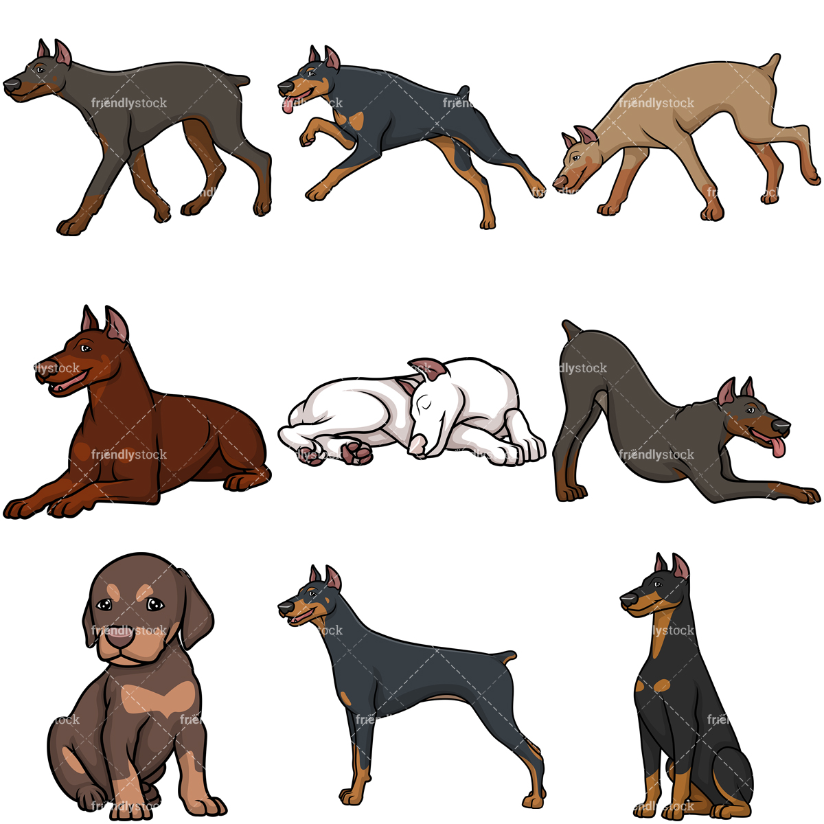 Doberman Vector at Vectorified.com | Collection of Doberman Vector free ...