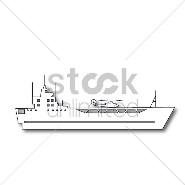 Amphibious Transport Dock Vector Image 600x599 Amphibious Transport Dock Vector Image
