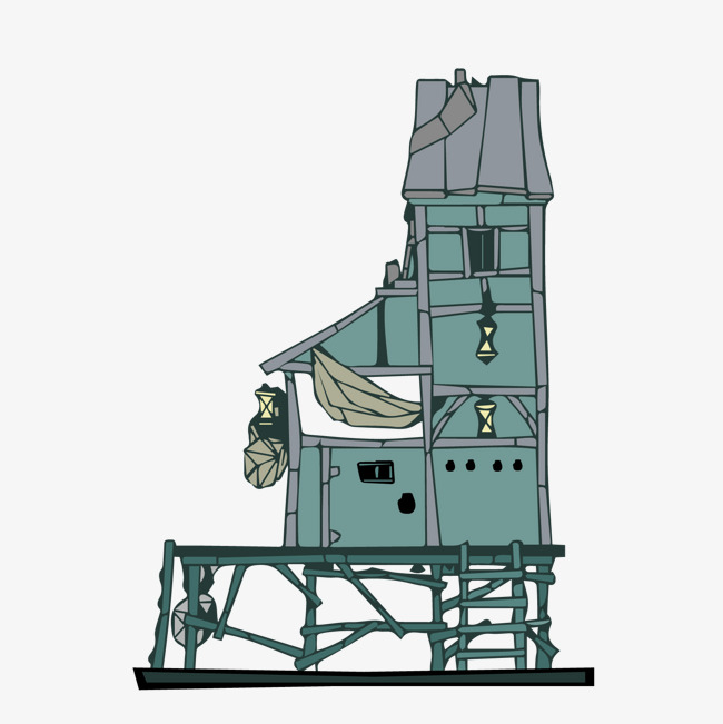 650x651 Vector Dilapidated Dock, Maritime, Blue, House Png And Vector