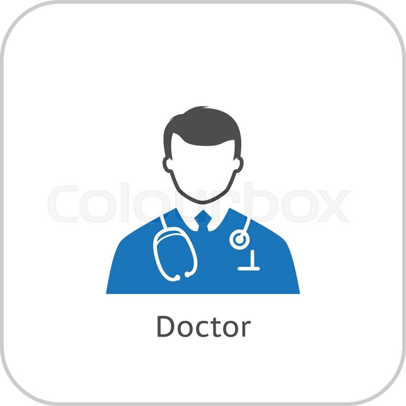 800x800 Doctor Icon Flat Design Isolated Stock Vector Colourbox