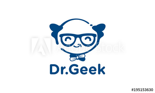 Geek Doctor Logo Design Template Geek Logo Vector Illustration 500x300 Geek Doctor Logo Design Template Geek Logo Vector Illustration