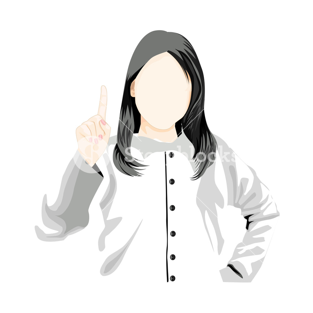 1000x1000 Vector Lady Doctor Silhouette Royalty Free Stock Image