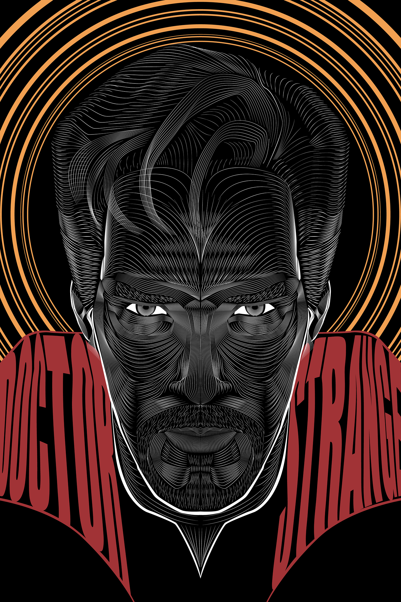 Doctor Strange Vector Poster On Behance 1400x2100 Doctor Strange Vector Poster On Behance