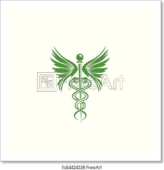 561x581 Free Art Print Of Doctor Symbol In Green Vector Illustration