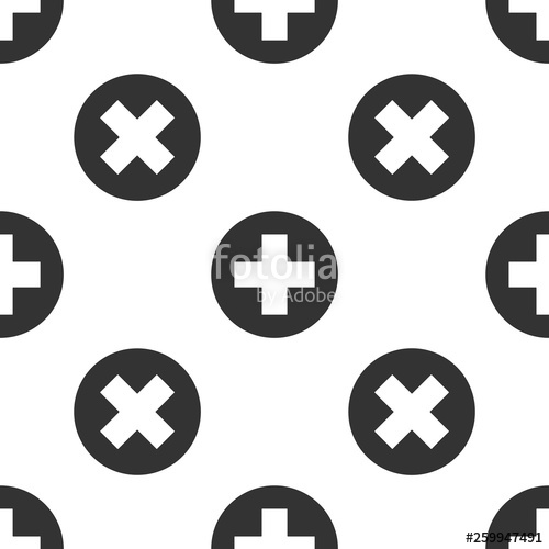 500x500 Grey Medical Cross In Circle Icon Isolated Seamless Pattern