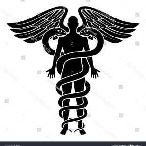 300x300 Caduceus Or Rod Of Asclepius Medical Symbol Vector Newwaysys