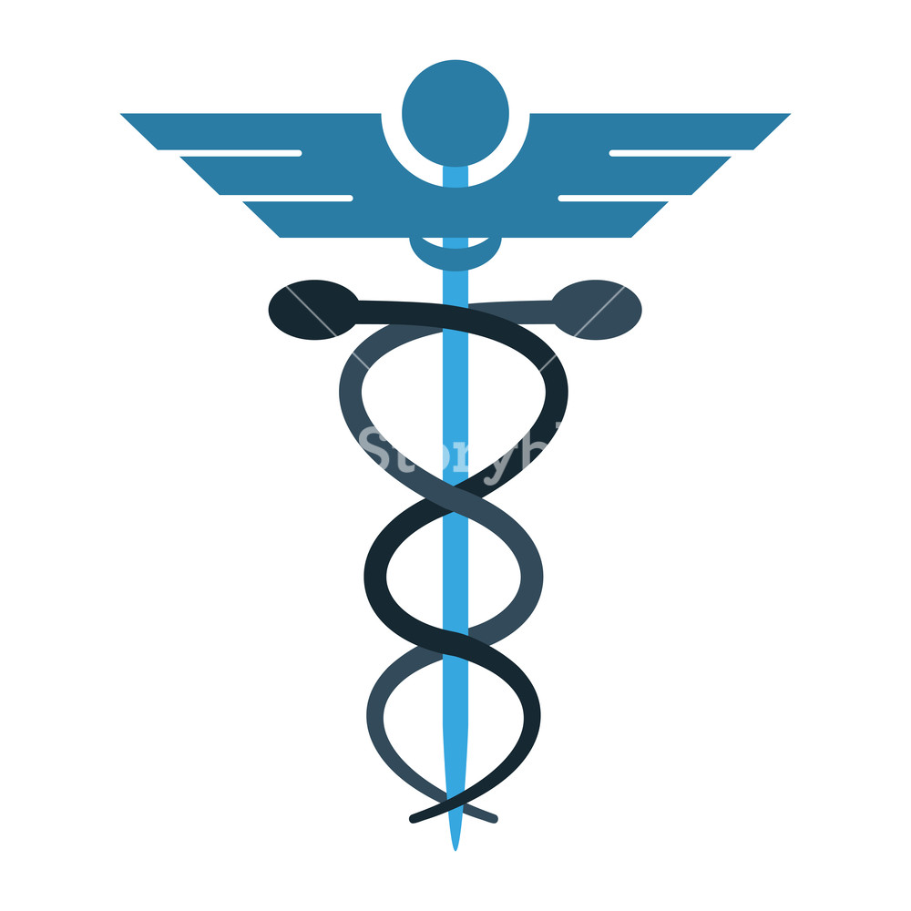 1000x1000 Caduceus Medical Symbol Wings Snake And Sword Vector Illustration