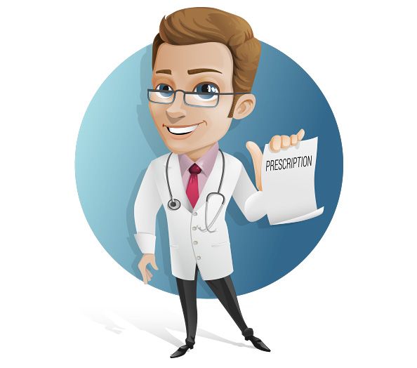 594x524 Doctor Vector Character Holding A Prescription In His Hand We've