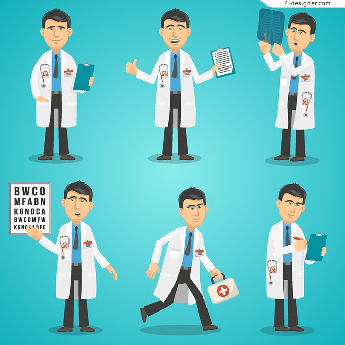 680x680 Designer Cartoon Doctor Vector