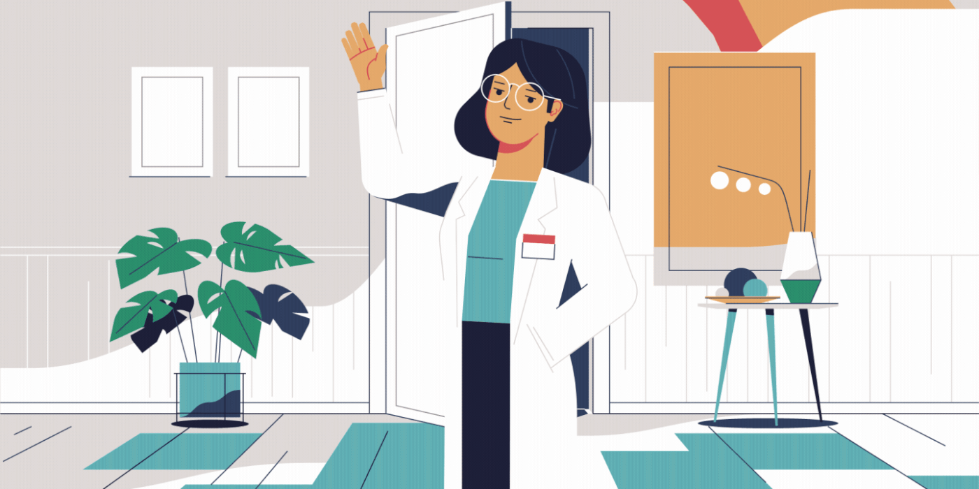 1400x700 Doctors In Italy On Behance Motion Graphic In Flat Design