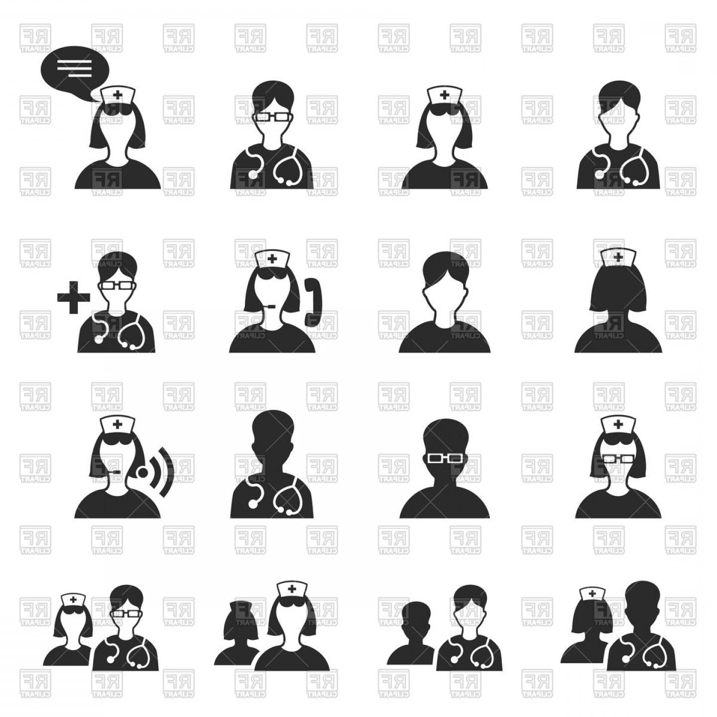 Icons Of Doctors Vector Clipart Cqrecords 1440x1440 Icons Of Doctors Vector Clipart Cqrecords