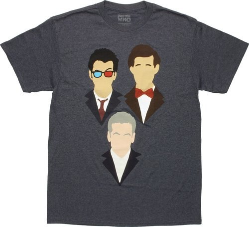 Doctor Who Vector Heads Trio T Shirt 500x455 Doctor Who Vector Heads Trio T Shirt
