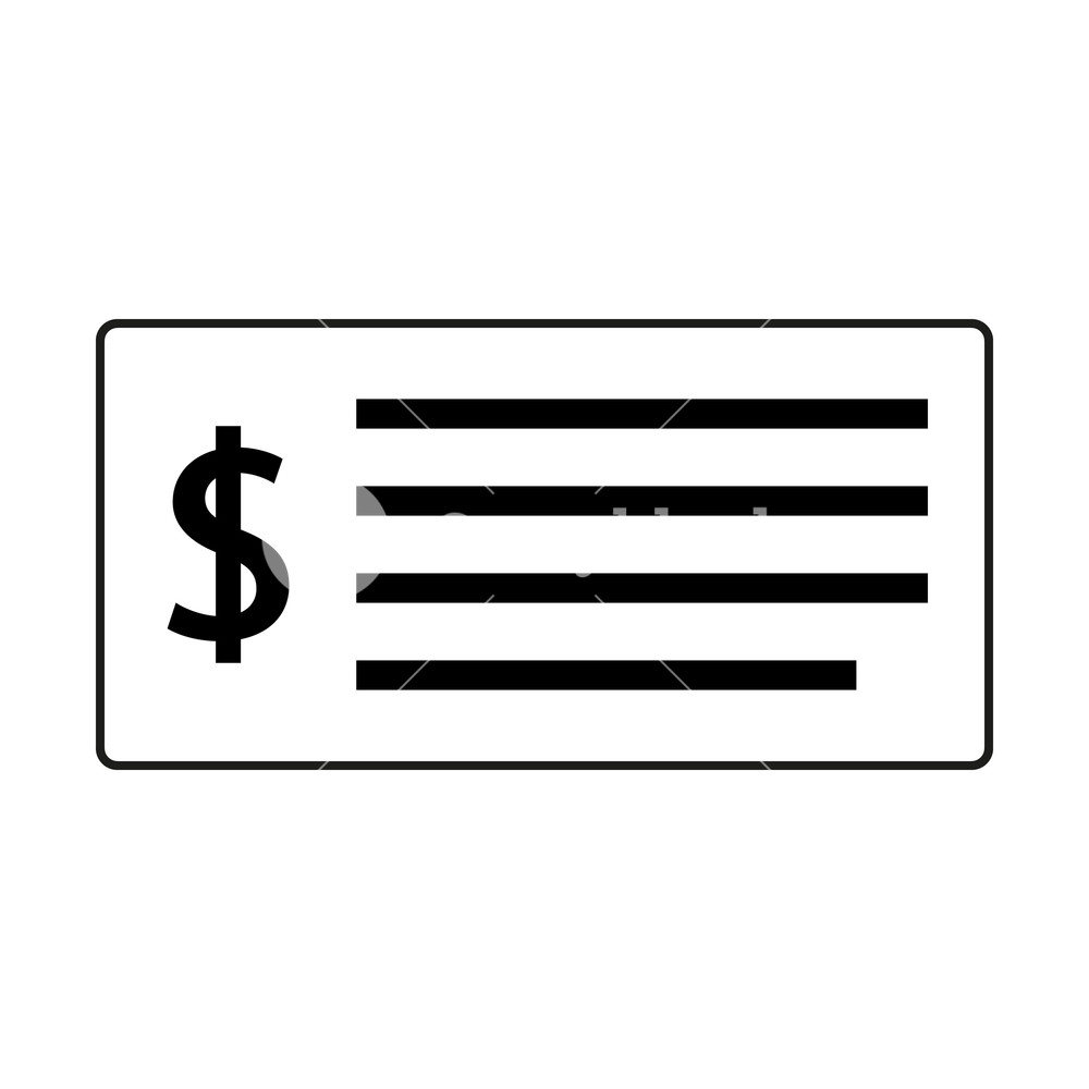 1000x1000 Invoice Line Icon Payment And Bill Invoice Order Symbol Concept
