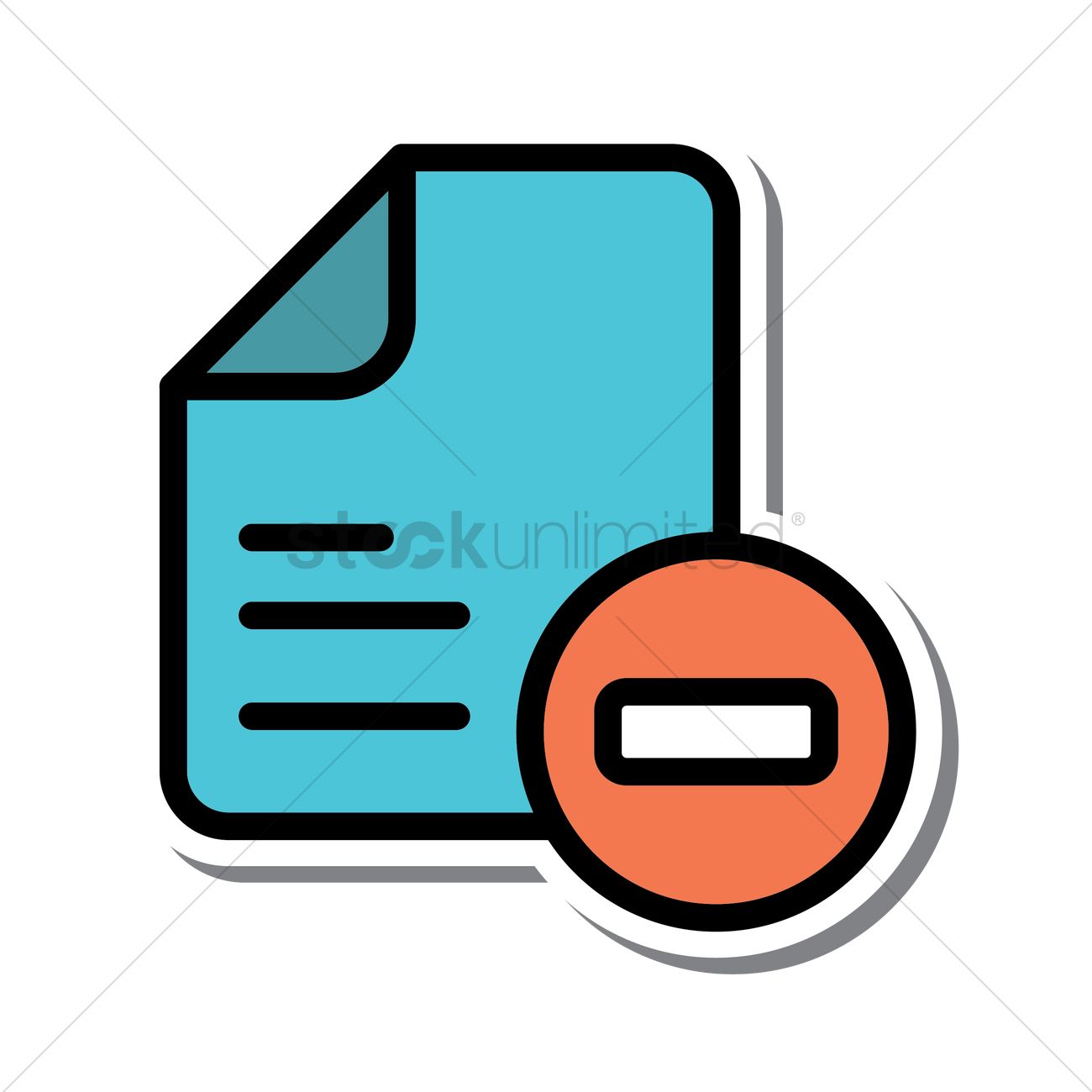 Delete Document Icon Vector Image 1300x1300 Delete Document Icon Vector Image
