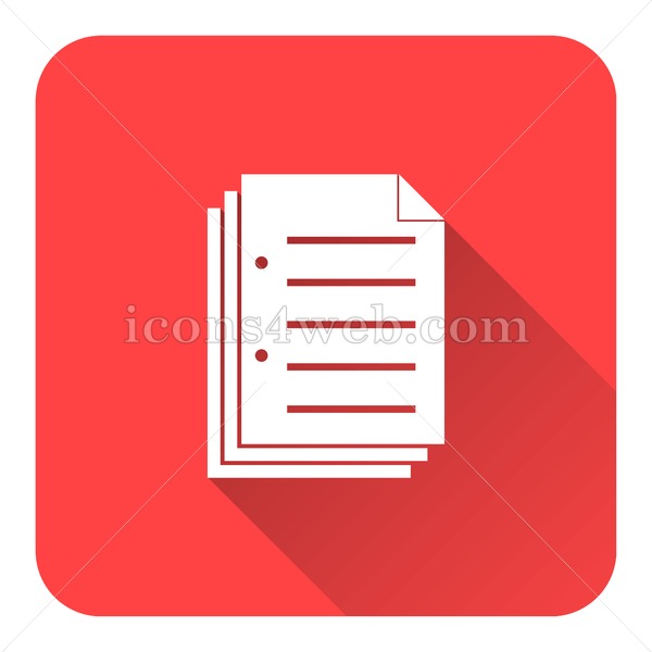 Document Flat Icon With Long Shadow Vector 600x600 Document Flat Icon With Long Shadow Vector