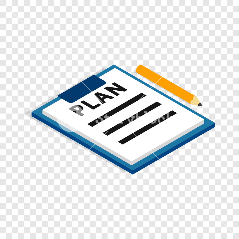 Document Plan Isometric Icon On A Transparent Background Vector 1000x1000 Document Plan Isometric Icon On A Transparent Background Vector