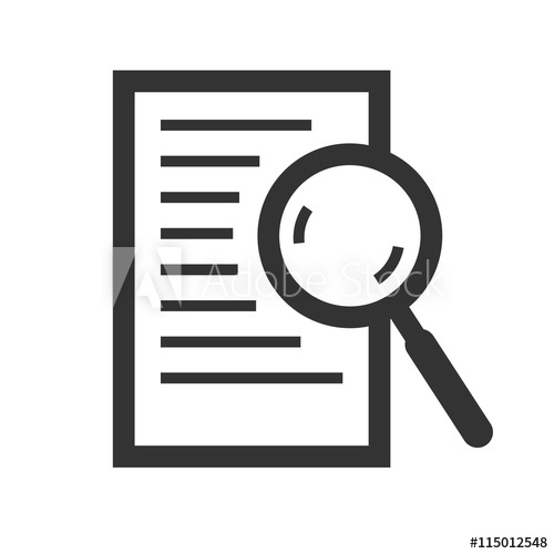 Magnifying Glass Over Document Vector Icon Searching On The List 500x500 Magnifying Glass Over Document Vector Icon Searching On The List
