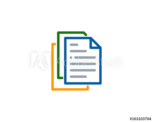 Multiple Document Icon Logo Design Element 500x400 Multiple Document Icon Logo Design Element