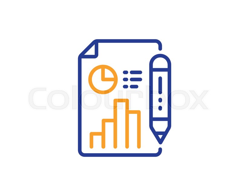 Report Document Line Icon Column Stock Vector Colourbox 800x647 Report Document Line Icon Column Stock Vector Colourbox