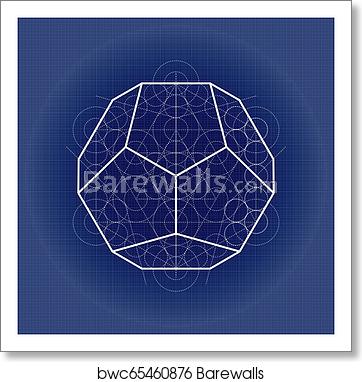 362x382 Dodecahedron From Metatrons Cube, Sacred Geometry Vector