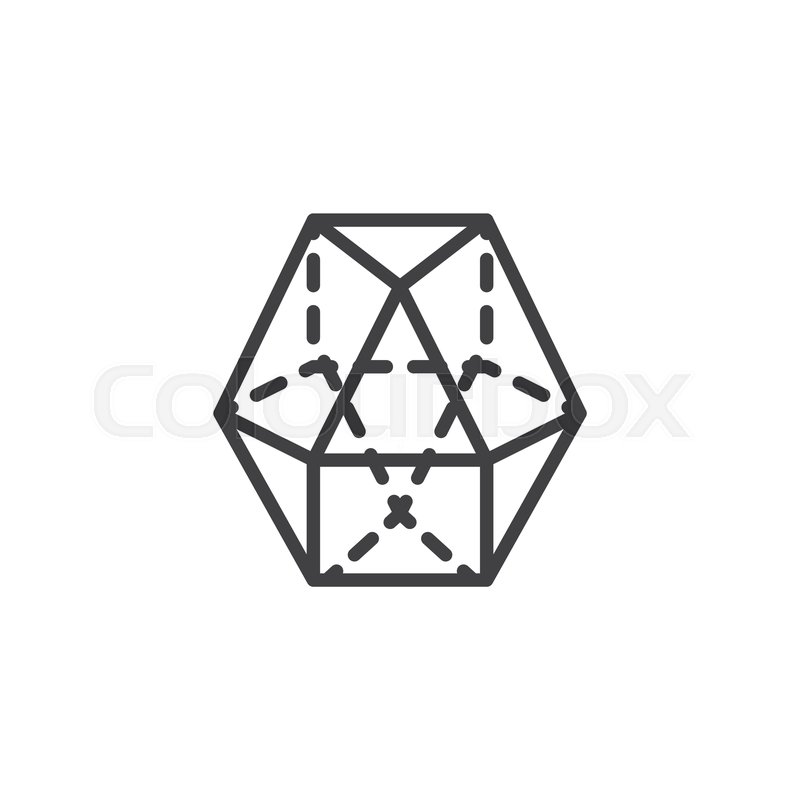 800x800 Dodecahedron Geometrical Figure Stock Vector Colourbox